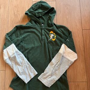 Green Bay Packers Hooded Long Sleeve Shirt - Men’s Medium